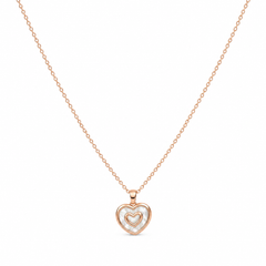 Gold-Plated Double Heart Mother-of-Pearl Pendant
