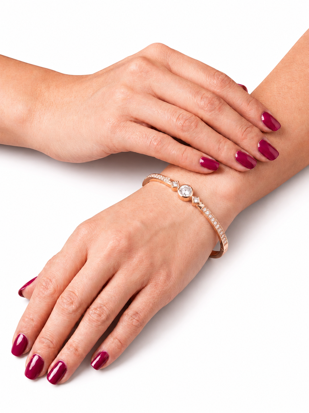 Rose Gold Sparkling Halo Bracelet