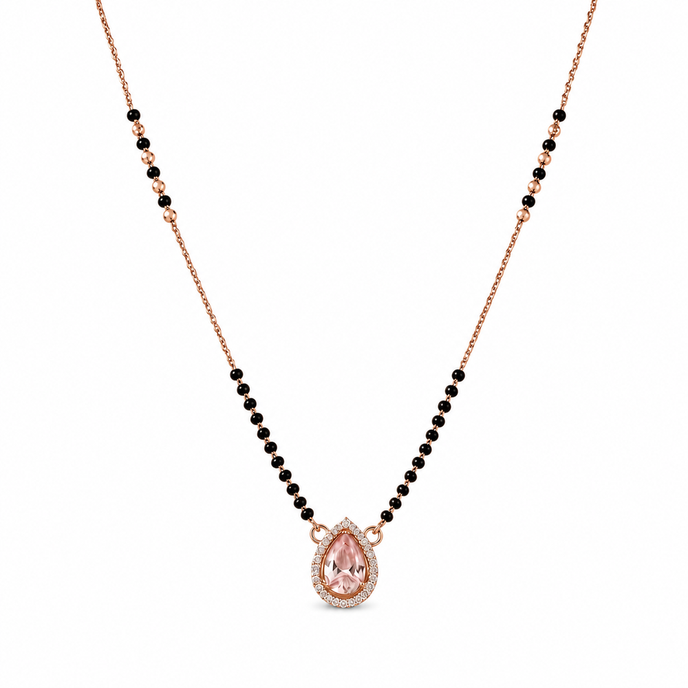 Rose Elegance Pink Stone Mangalsutra