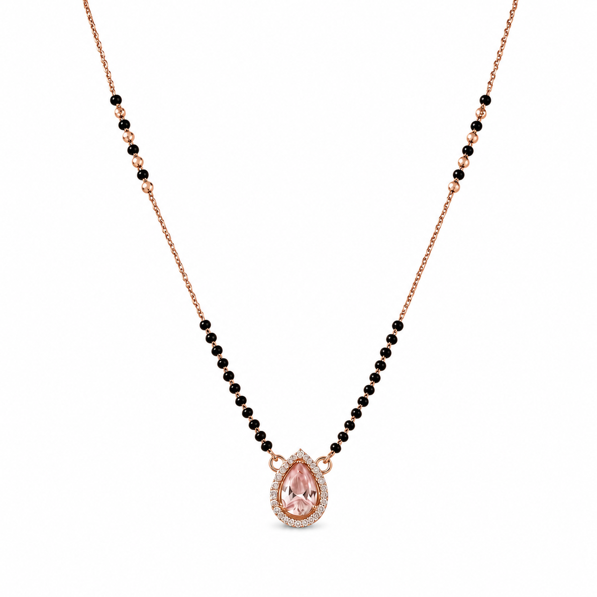 Rose Elegance Pink Stone Mangalsutra