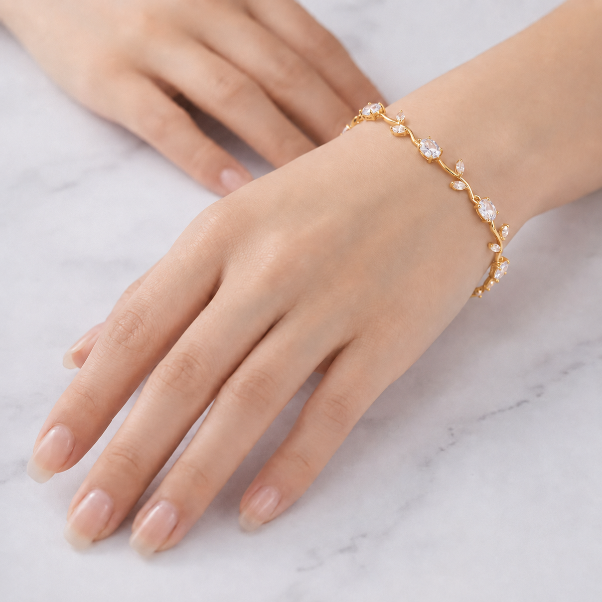Crystal Tulip Vine Bracelet