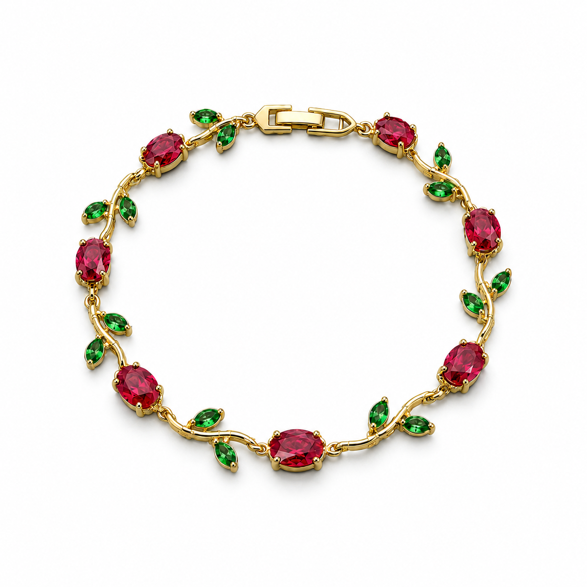 Ruby Tulip Garden Bracelet