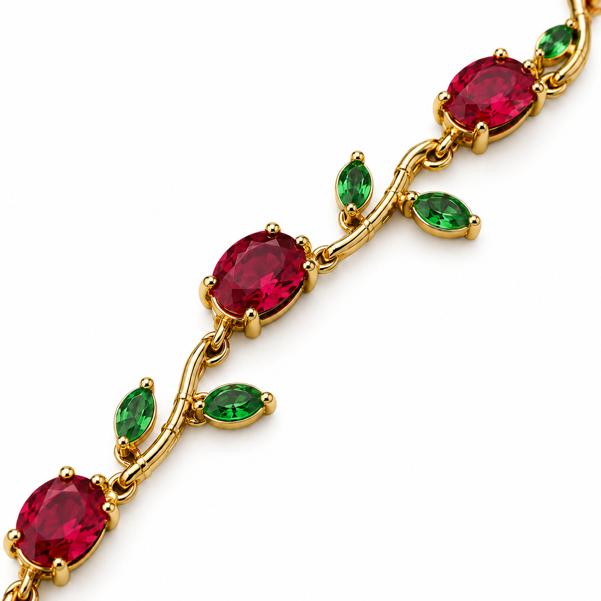 Ruby Tulip Garden Bracelet
