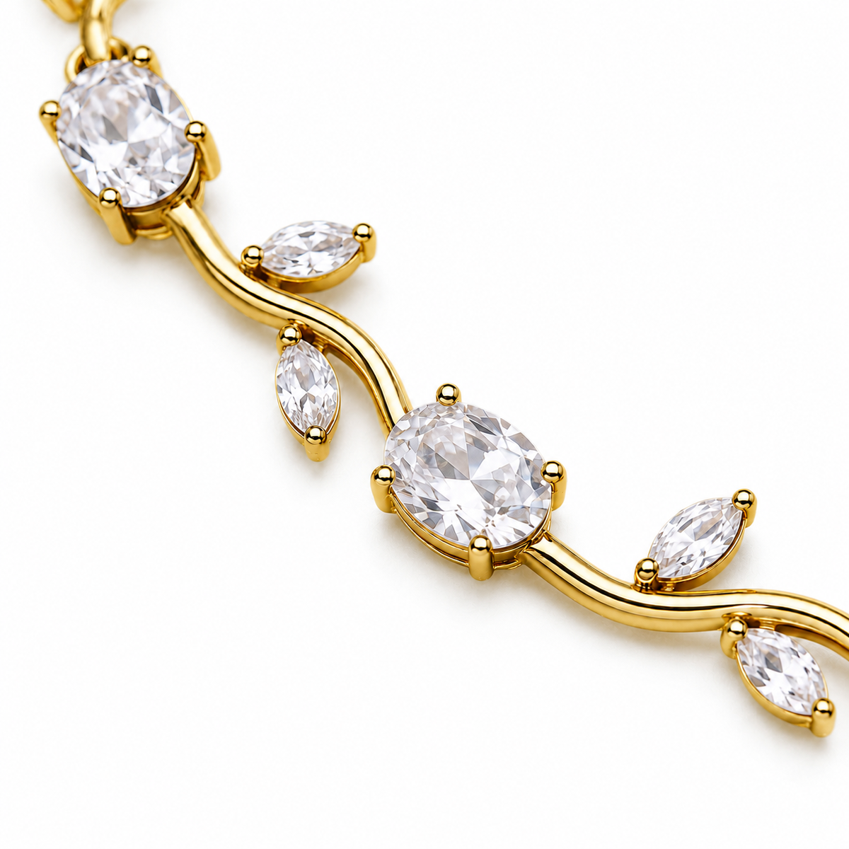 Crystal Tulip Vine Bracelet