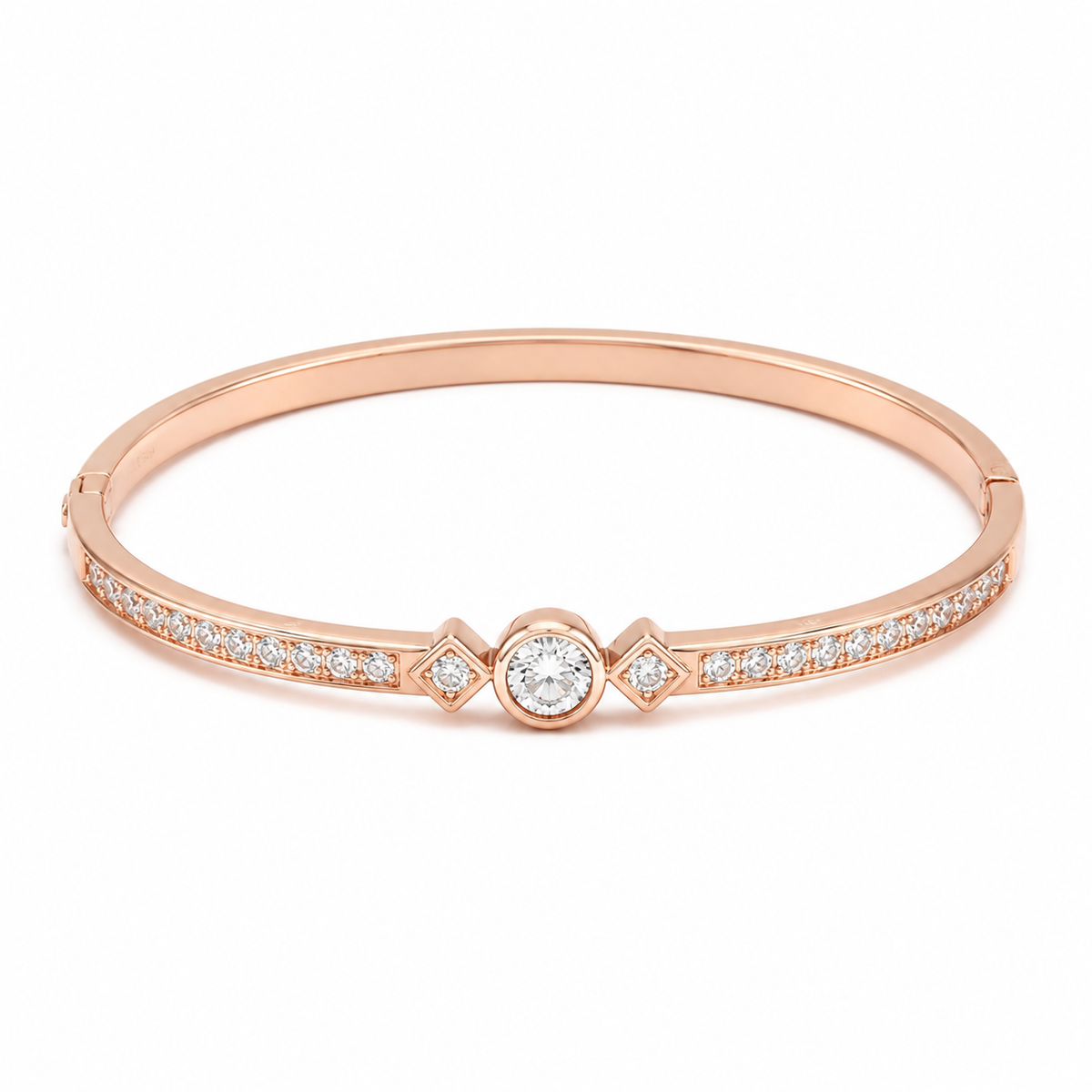Rose Gold Sparkling Halo Bracelet