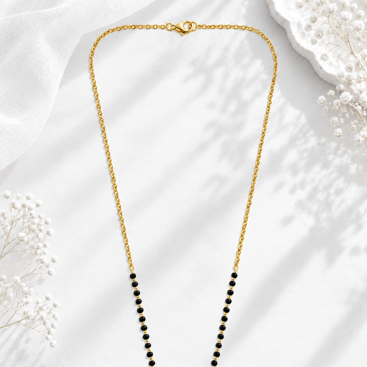 Golden Leaf Charm Mangalsutra