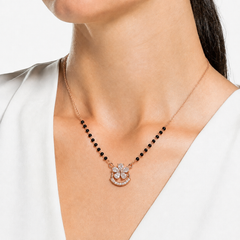 Rose Gold Floral Spark American Diamond Mangalsutra