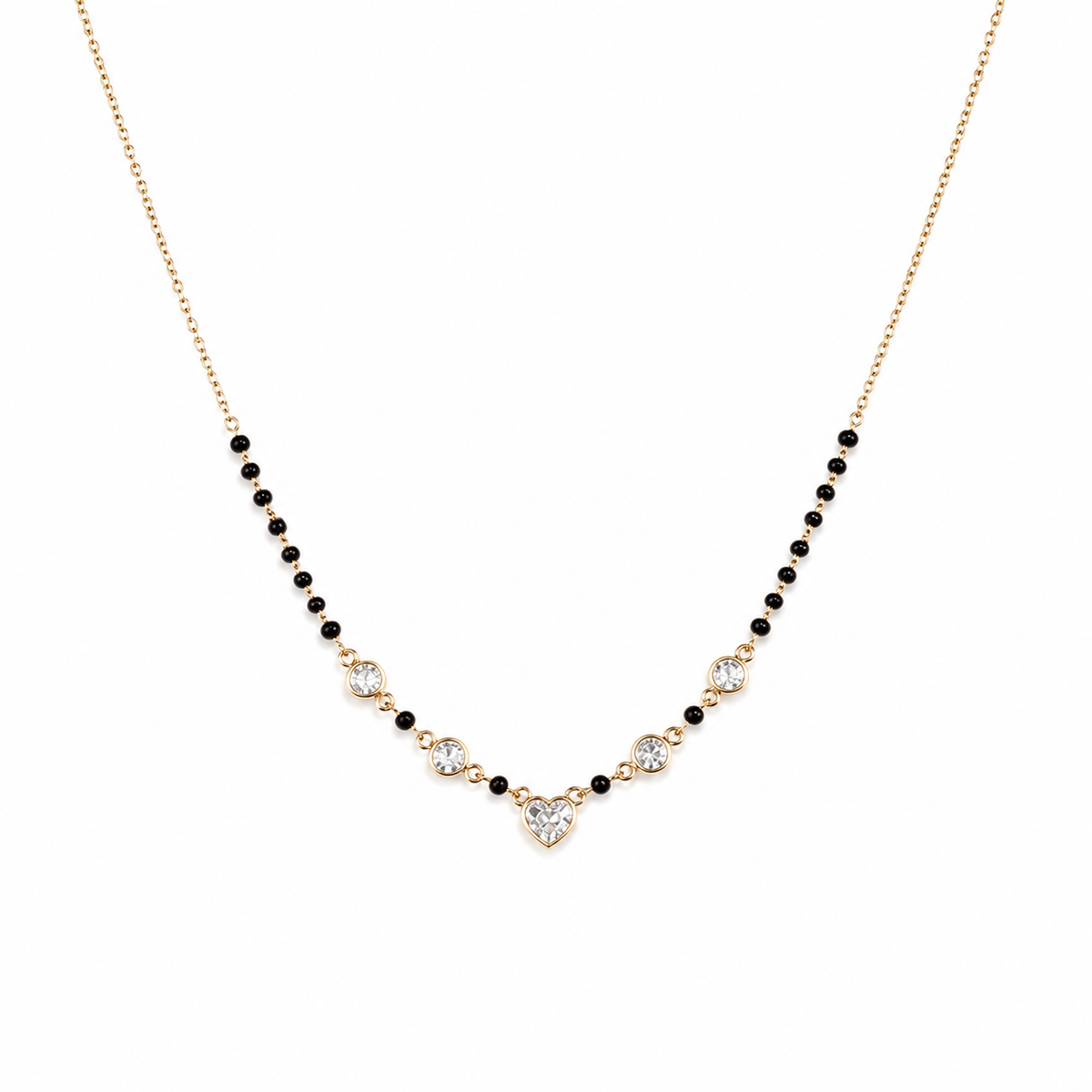 Dainty Gold Heart Link Mangalsutra