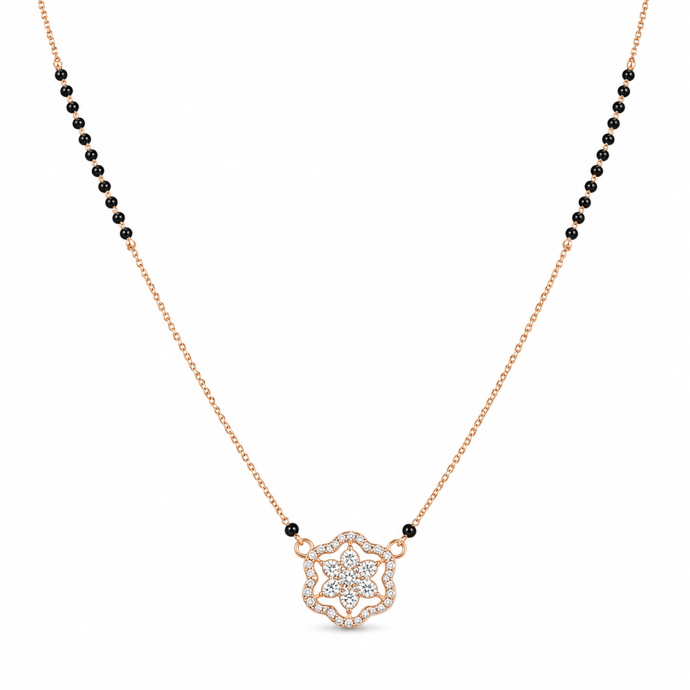 Golden Floral Charm Mangalsutra
