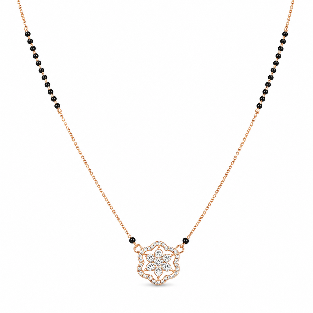 Golden Floral Charm Mangalsutra