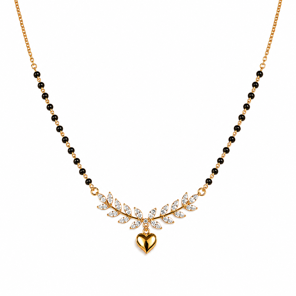 Golden Leaf Charm Mangalsutra