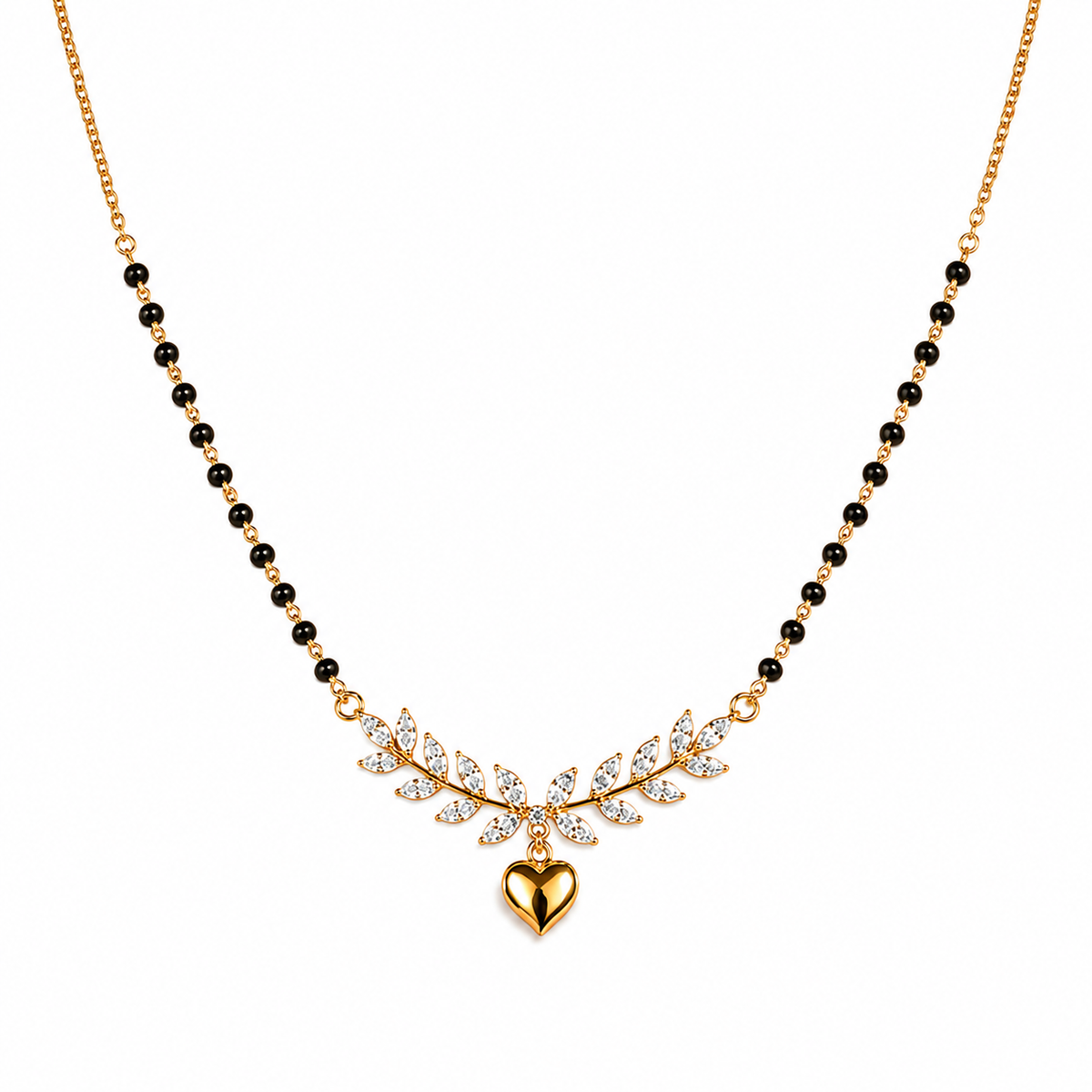 Golden Leaf Charm Mangalsutra